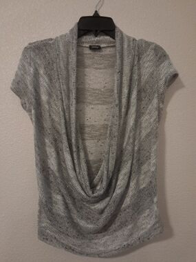 Vanity Cowl Neck Short Sleeve Sweater Top 🇺🇸 Made